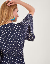Rori Embroidered Tea Dress, Blue (NAVY), large