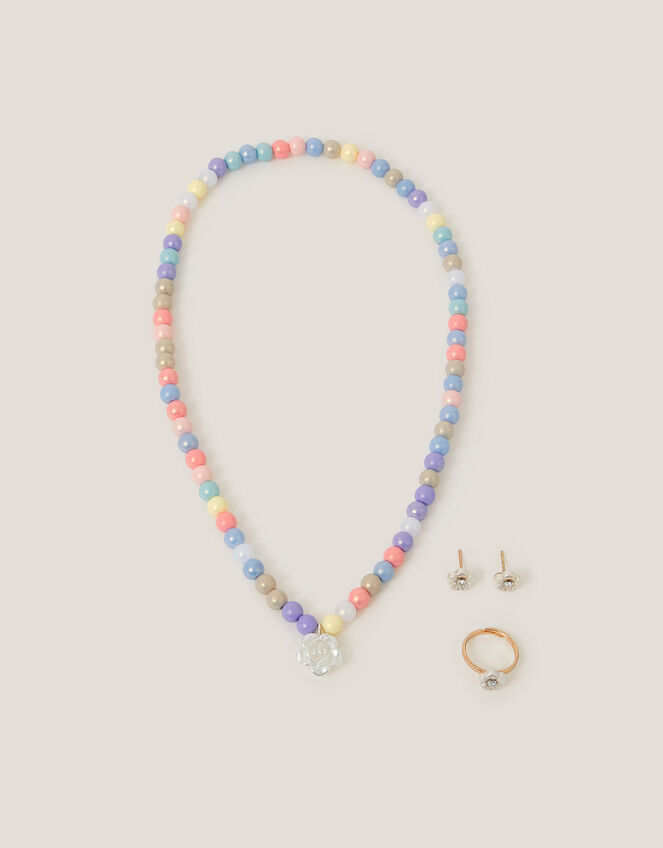 Pearly Flower Jewelry Set, , large