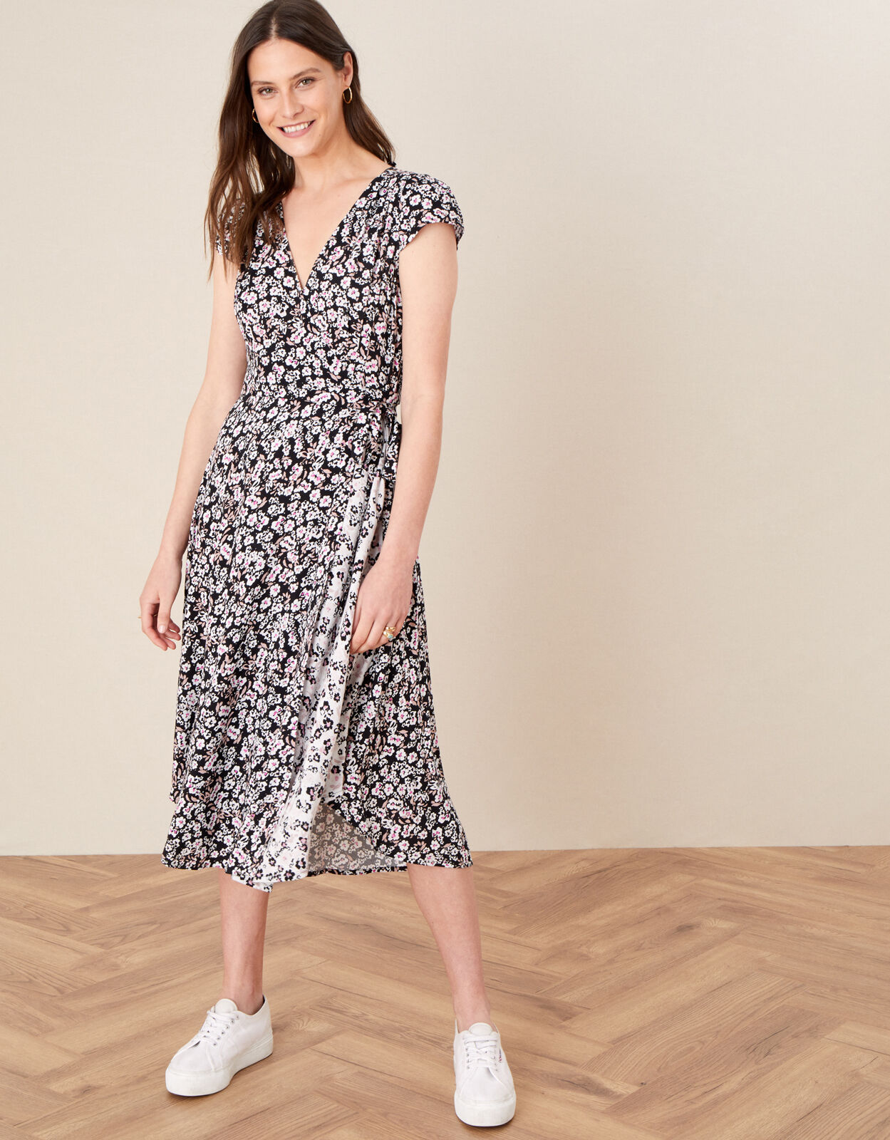 Monsoon black and white dress clearance