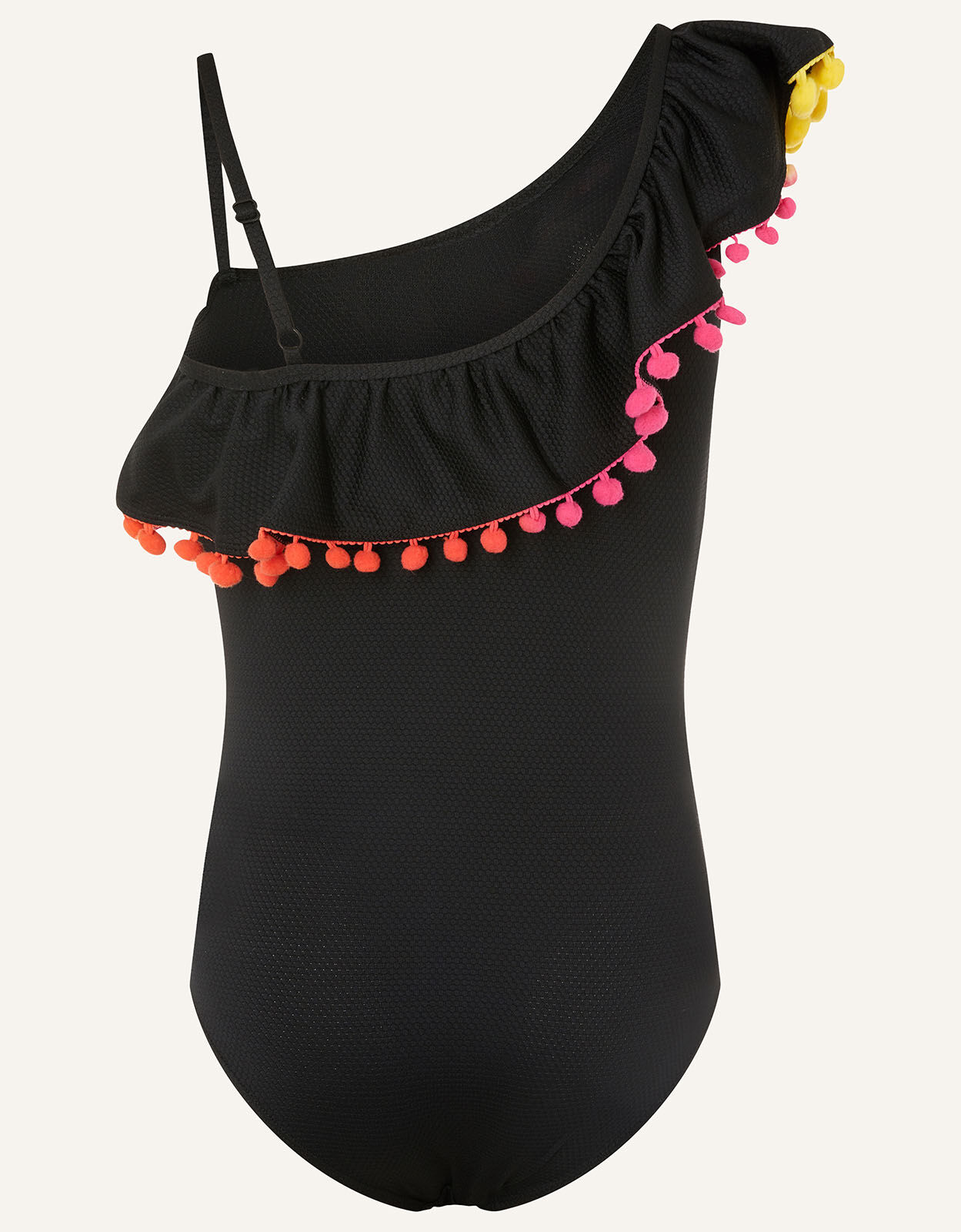 Black pom pom swimsuit sales