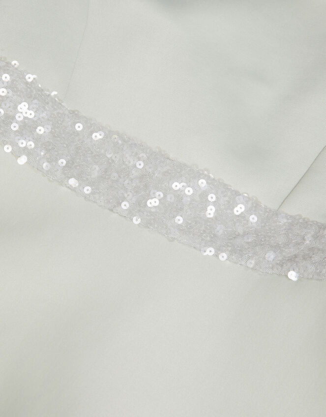 Strappy Sequin High-Low Prom Dress, Green (SAGE), large