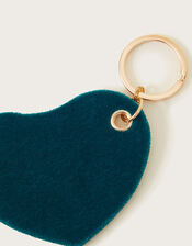 Plain Velvet Heart Keyring, , large