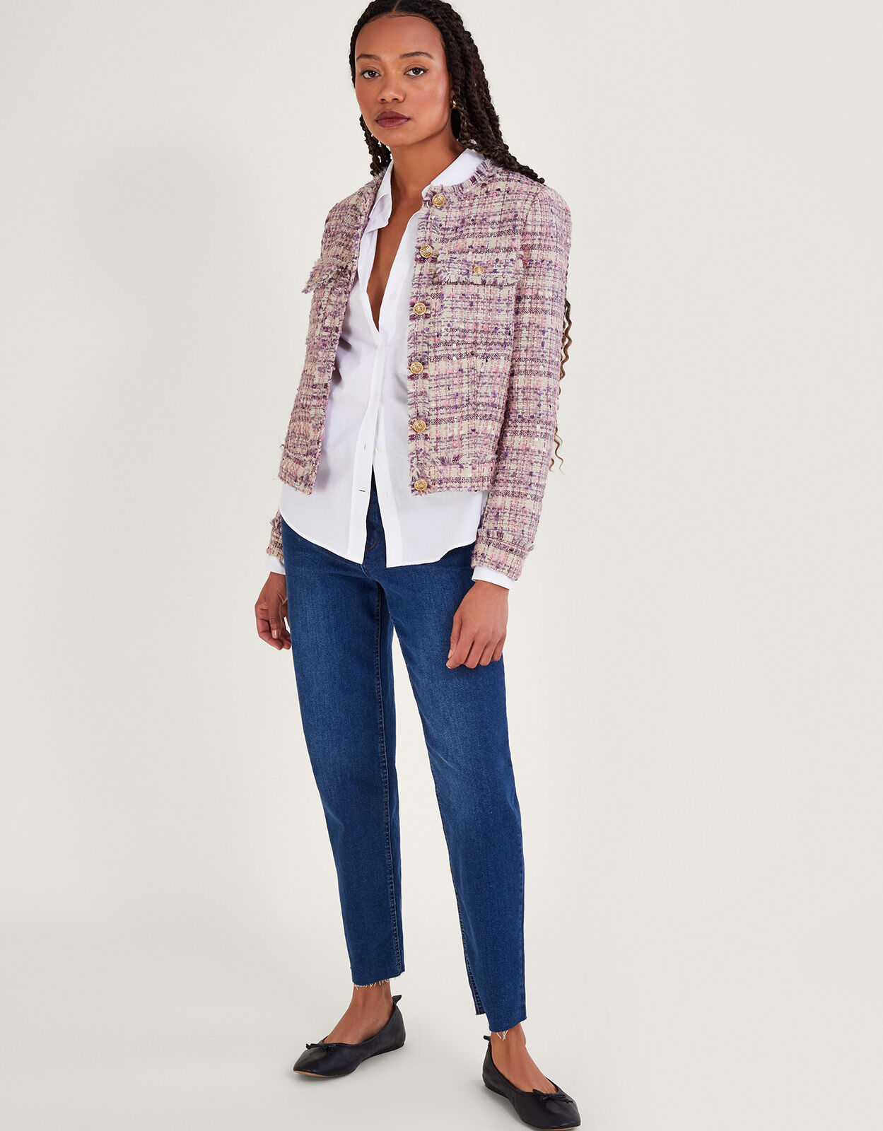 Toni Tweed Jacket Pink
