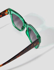 Contrast Chunky Square Sunglasses, , large