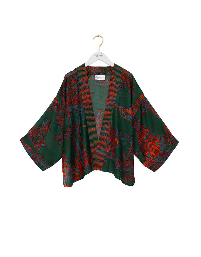 One Hundred Stars Pagoda Forest Kimono Jacket, , large
