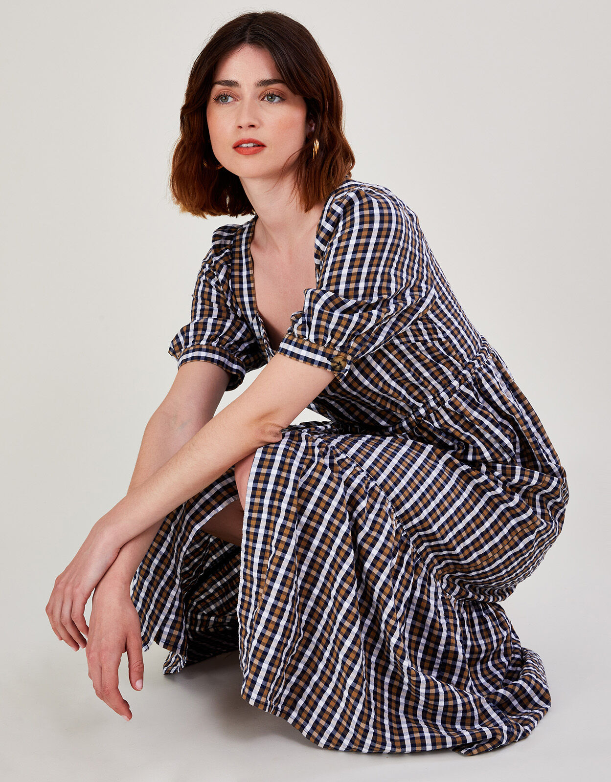 Monsoon dolly gingham dress clearance