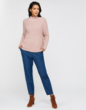 Rose Knit Jumper , Pink (PINK), large