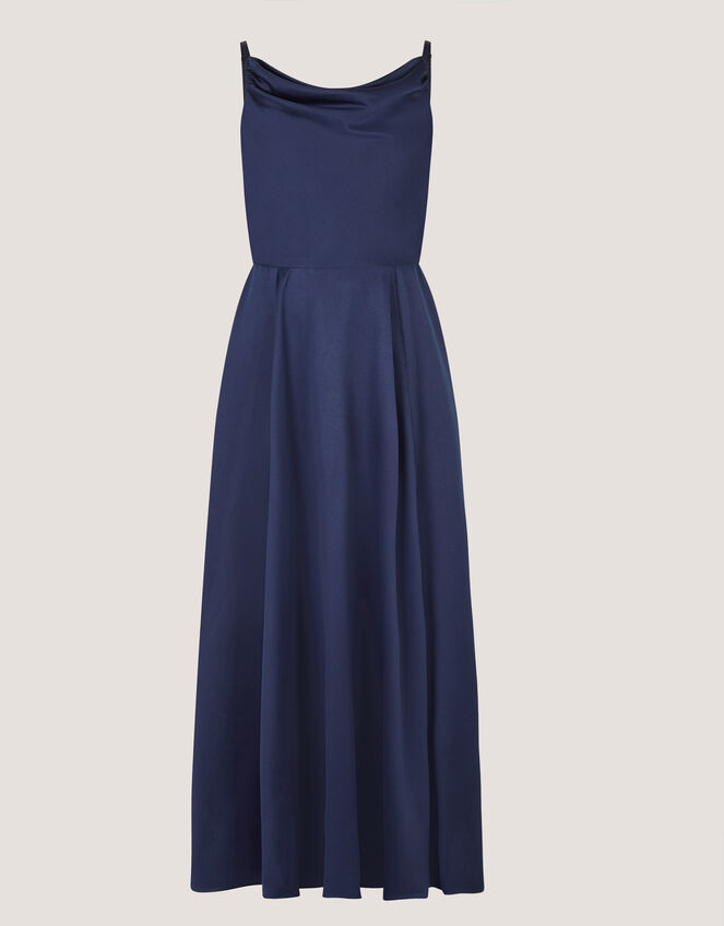 blue cowl neck prom dress Cowl Neck Light Blue Ruched Fitted Formal Dress – Dressesforparty main image 0