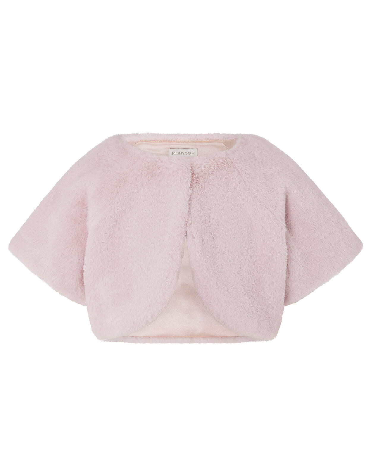 Faux Fur Shrug Pink