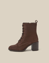 Hope Lace Up Suede Ankle Boots, Brown (CHOCOLATE), large