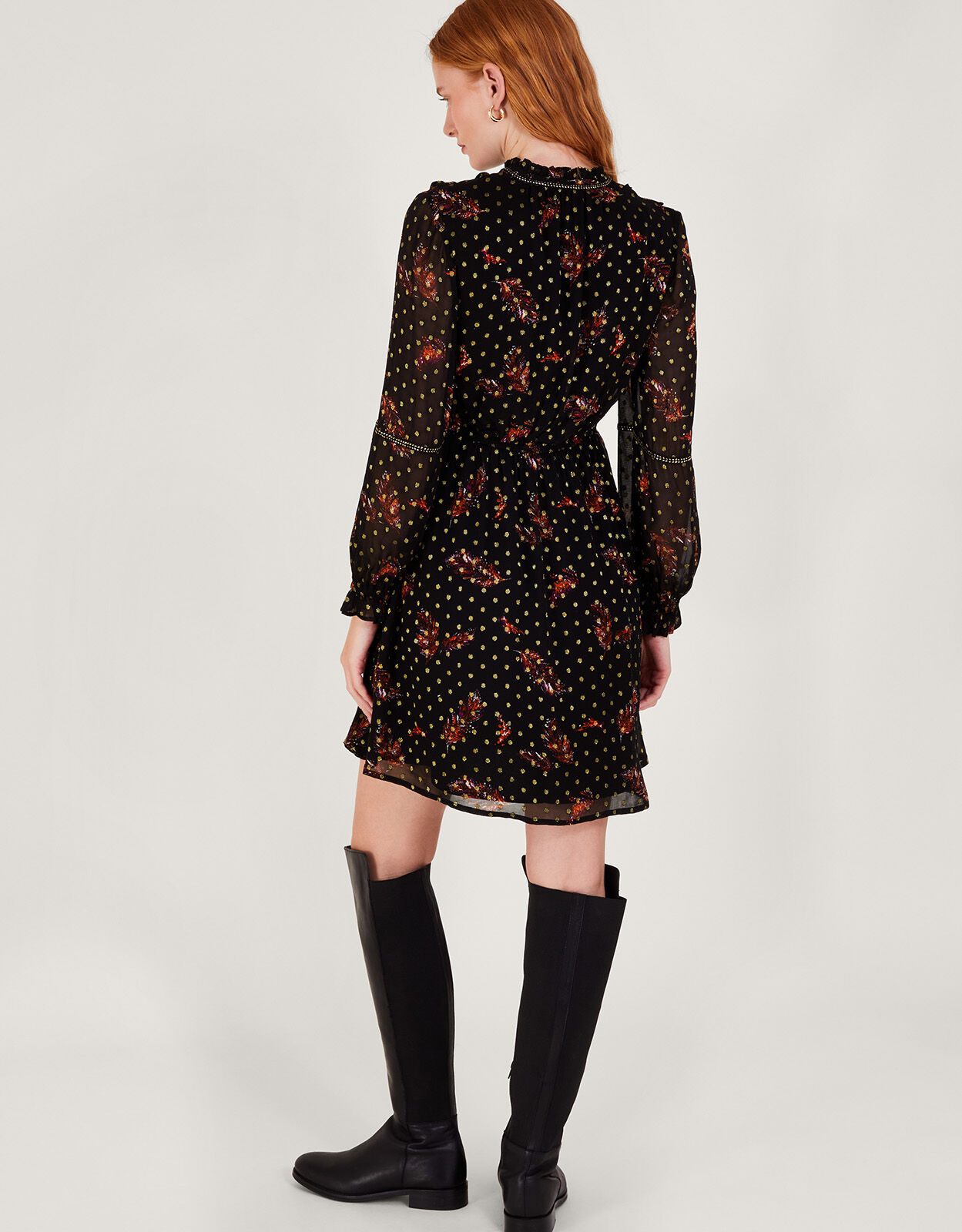 Monsoon olive top oriental tea dress