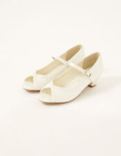 Peep Toe Lace Heels, Ivory (IVORY), large