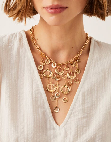 Circle Chandelier Chain Necklace, , large