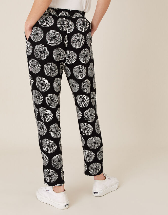 ARTISAN STUDIO Circle Print Trousers, Black (BLACK), large