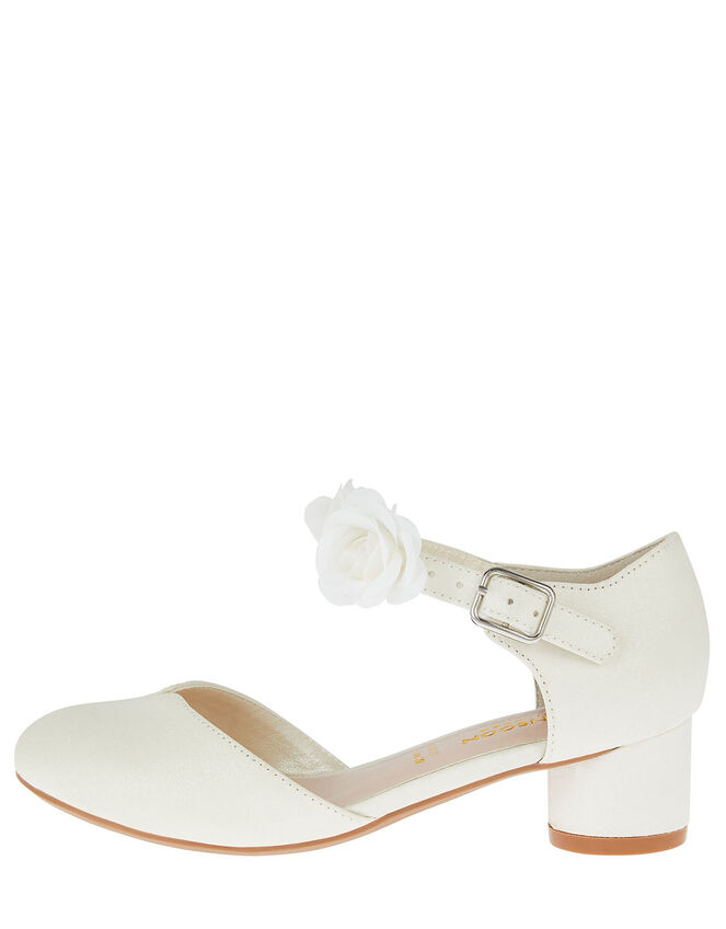 Shimmer Corsage Heels, Ivory (IVORY), large