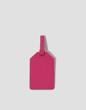 Faux Leather Luggage Tag, Pink (PINK), large
