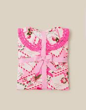Christmas Letter Print Long Pyjamas Set, Pink (PINK), large