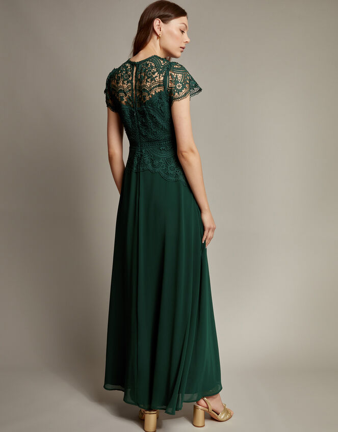 Monica Lace Maxi Dress, Green (GREEN), large