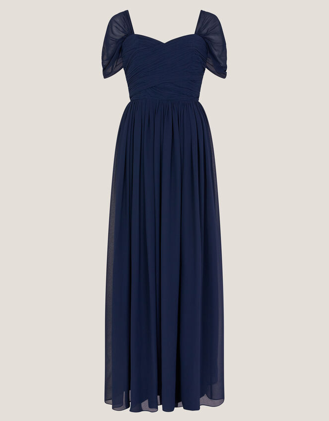 Evelyn Bardot Bridesmaid Dress, Blue (NAVY), large