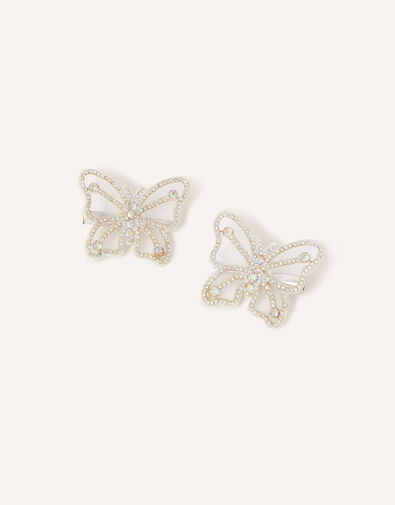 Sparkle Mesh Butterfly Hair Clip Twinset, , large
