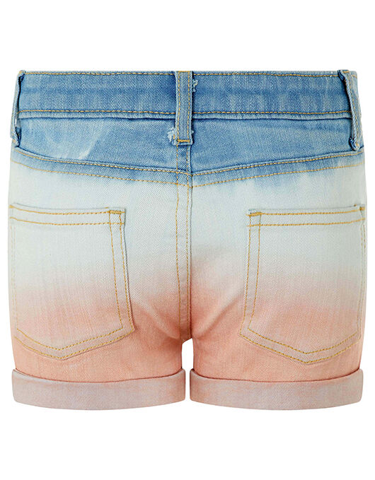Darlene Tie-Dye Denim Shorts Blue 