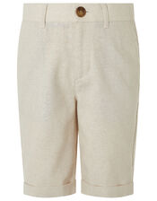 Sebastian Smart Shorts in Linen Blend, Natural (STONE), large