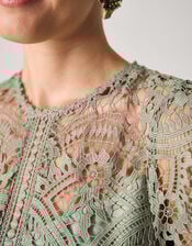 Monica Lace Bridesmaid Dress, Green (PALE GREEN), large