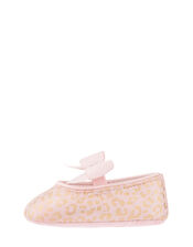 Baby Leonie Leopard Bootie Shoes, Pink (PALE PINK), large