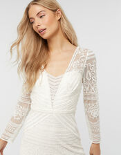 Charlotte Geo Embellished Maxi Wedding Dress, Ivory (IVORY), large