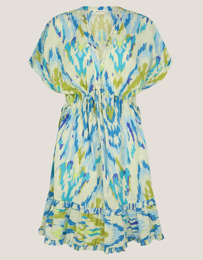 Coralie Print Mini Kaftan, Blue (BLUE), large
