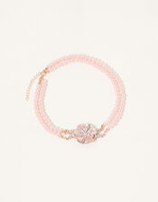 Pearl Floral Multirow Necklace, , large