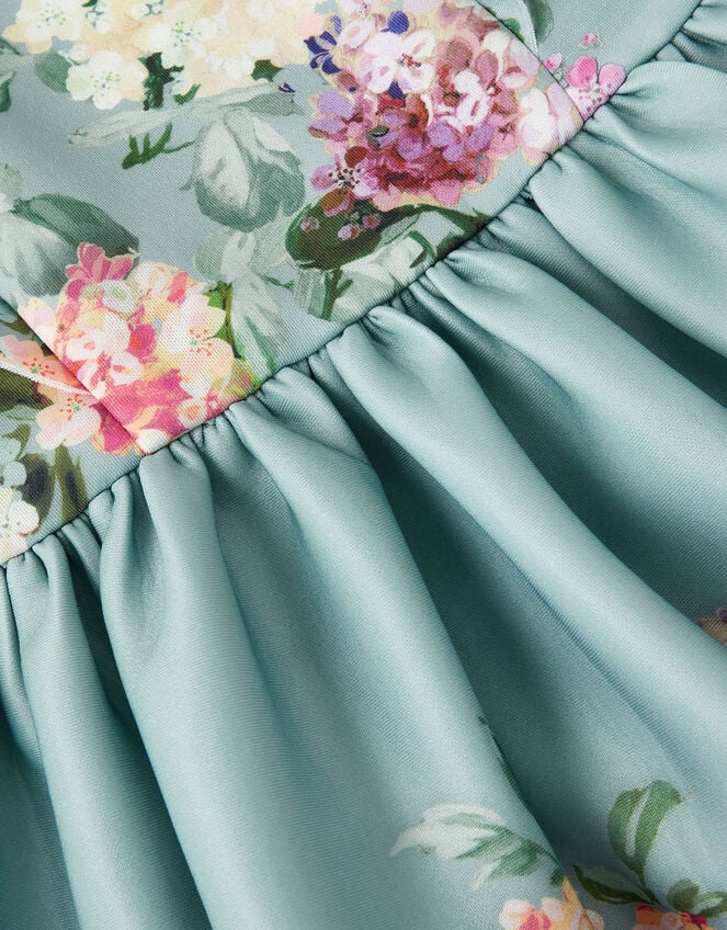 Cassie Floral Print Ruffle Dress, Green (SAGE), large