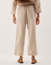 Lucy Regular Straight Leg Linen Pants, Natural (NATURAL), large