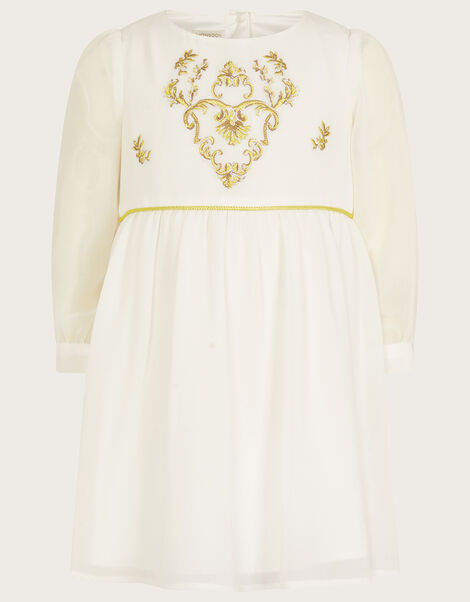 Baby Embroidered Tunic Dress Ivory, Ivory (IVORY), large