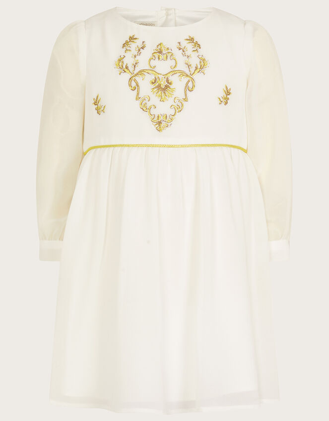 Baby Embroidered Tunic Dress, Ivory (IVORY), large
