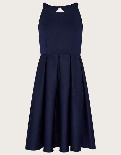 Scuba Racerback Prom Dress, Blue (NAVY), large