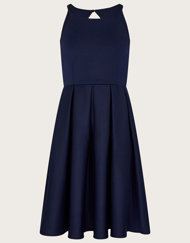 Scuba Racerback Prom Dress, Blue (NAVY), large