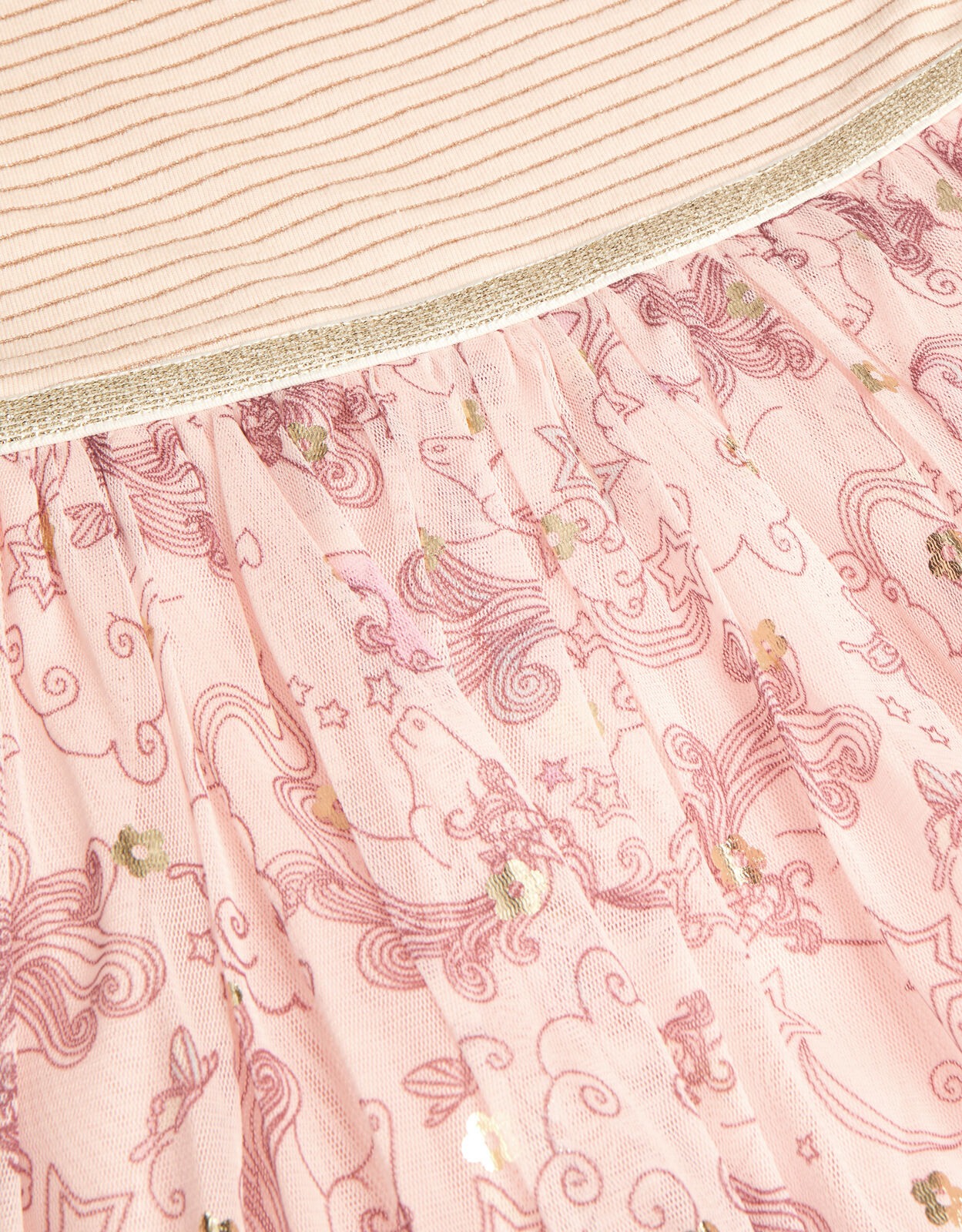 Stripe Unicorn Disco Dress Pink Girls Dresses Monsoon Global
