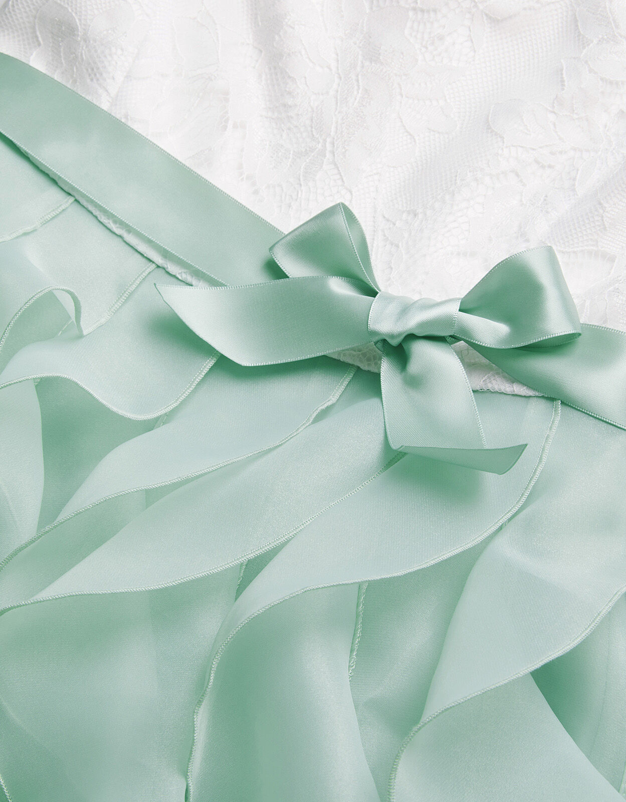 Lace Cancan Ruffle Dress Green