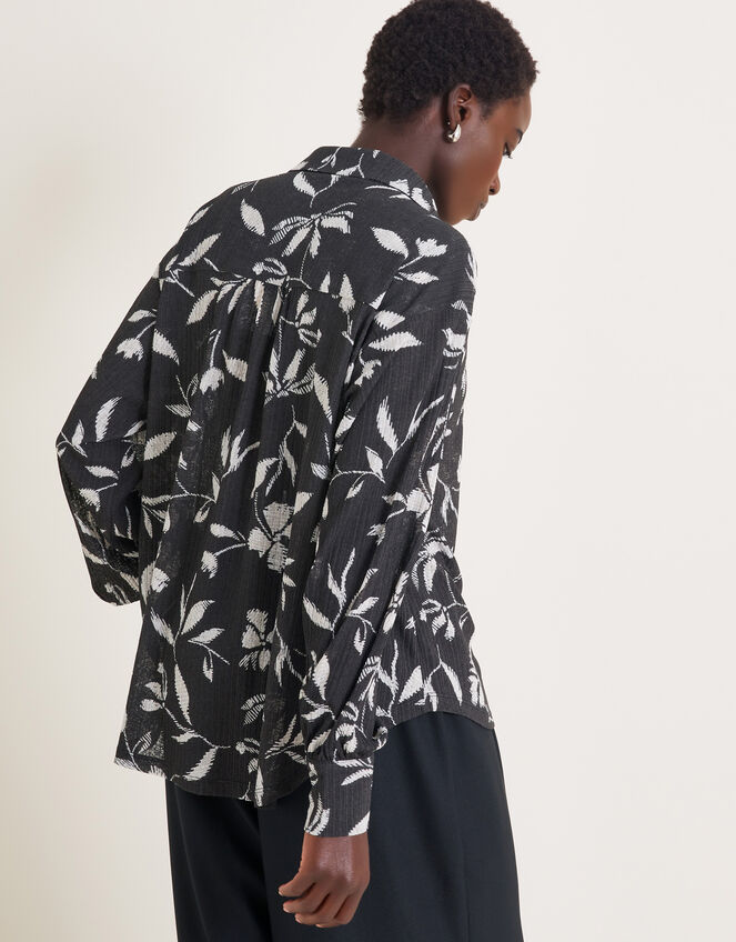 Kiah Printed Jersey Shirt, Black (BLACK), large