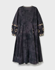 East Aimi Hand-Batik Cotton Dress, Blue (NAVY), large