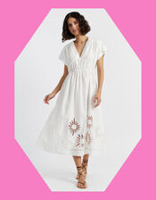 Chinti & Parker Étoile Midi Sundress, Cream (CREAM), large