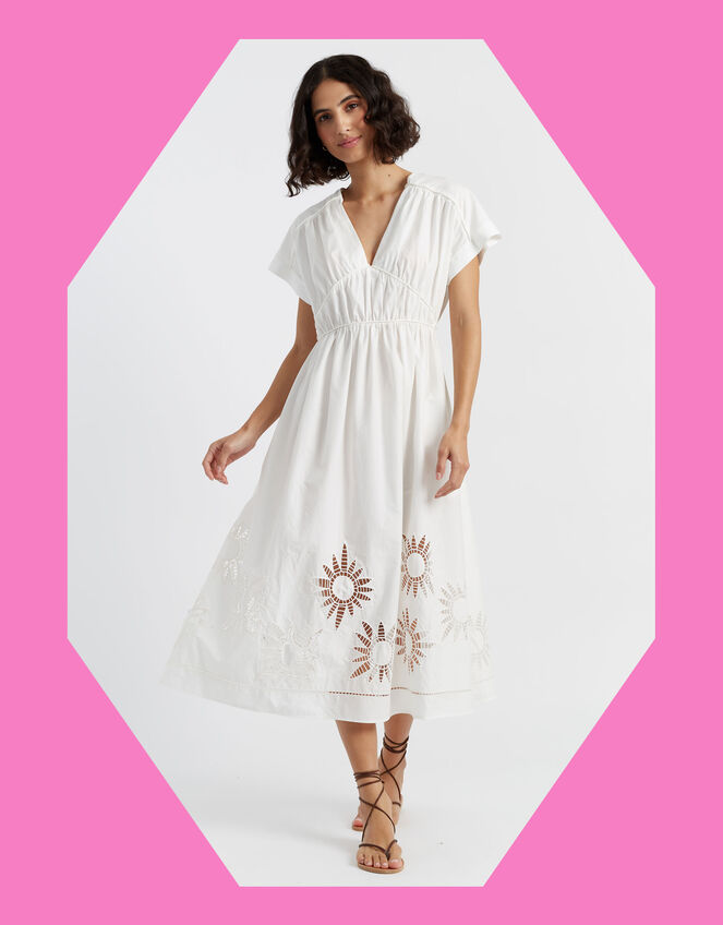 Chinti & Parker Étoile Midi Sundress, Cream (CREAM), large