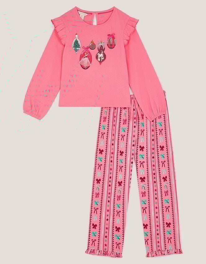 Christmas Bauble Pyjama Set, Pink (PINK), large