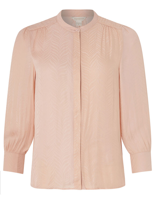 Alyssa Zebra Jacquard Blouse, Pink (PINK), large