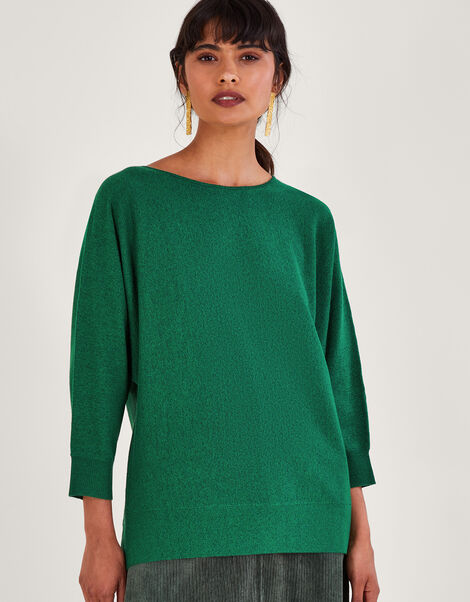 Zip Back Jumper, Green (GREEN), large