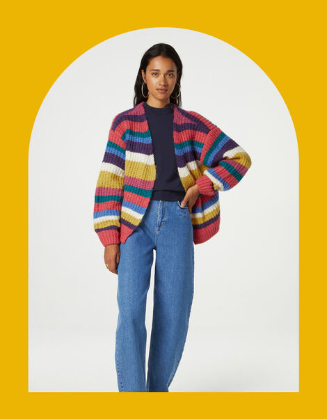 Fabienne Chapot Sue Stripe Cardigan, Multi (MULTI), large