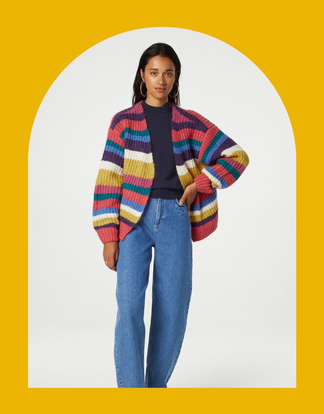 Fabienne Chapot Sue Stripe Cardigan, Multi (MULTI), large