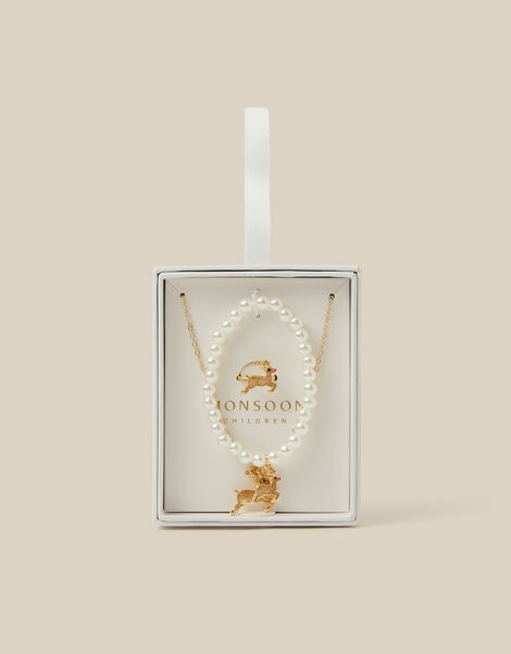 Reindeer Jewellery Gift Box Set, , large