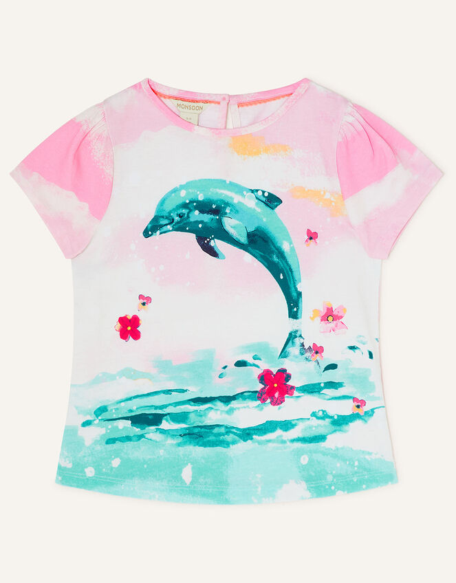 Dolphin T-Shirt WWF-UK Collaboration, Blue (AQUA), large